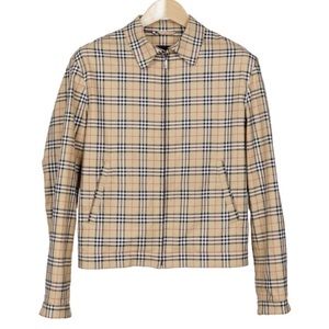 BURBERRY Golf beige nova check jacket Sz S EUC/NWOT
